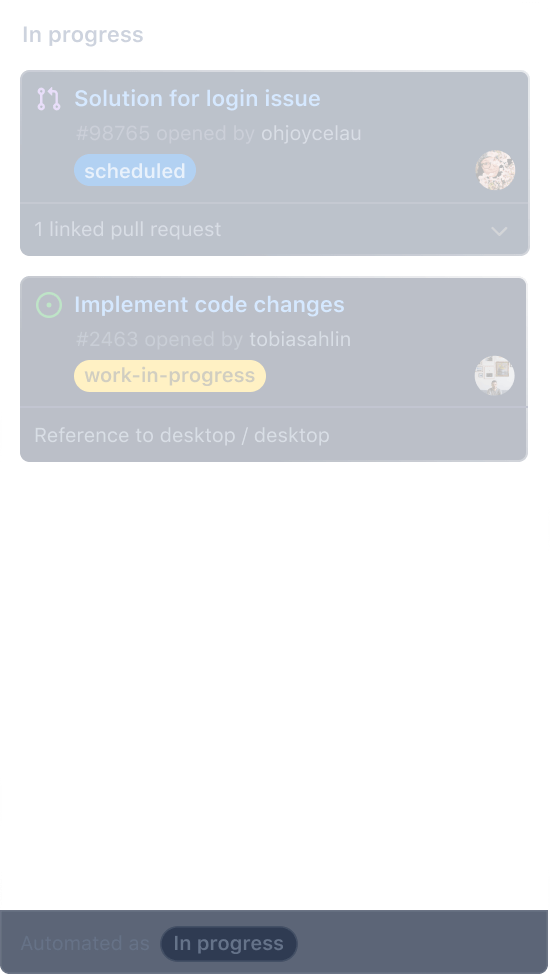  GitHub’s planning and tracking features live with your code.