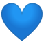 corazón azul