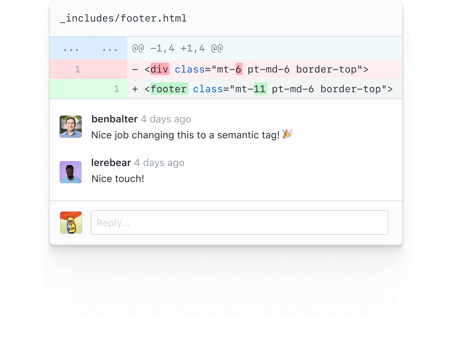 github team code review assignment